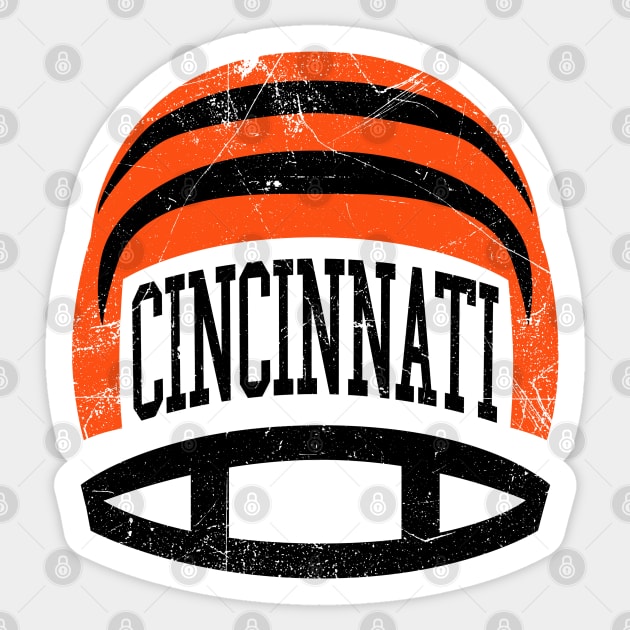 Cincinnati Retro Helmet - White Sticker by KFig21